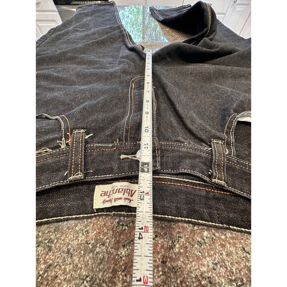 Ablanche‎ Embellish y2k Straight Cut Denim Jeans,Stone Wash Black baggy size 40 - Picture 9 of 11